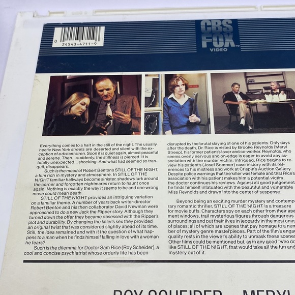 Still Of The Night, CBS FOX Video Disc - Picture 5 of 12